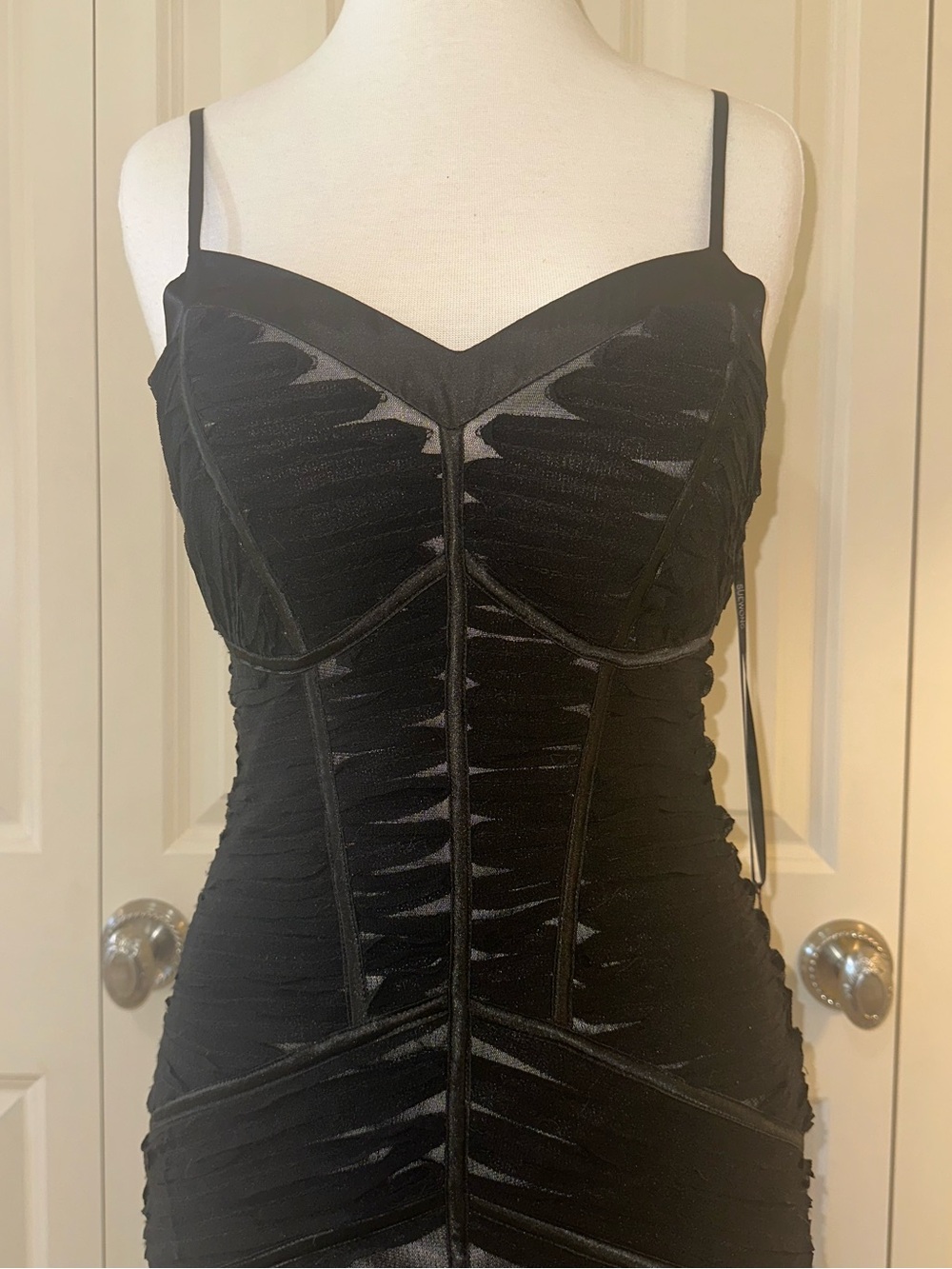 Sue Wong Black bandage corset Mini Dress
